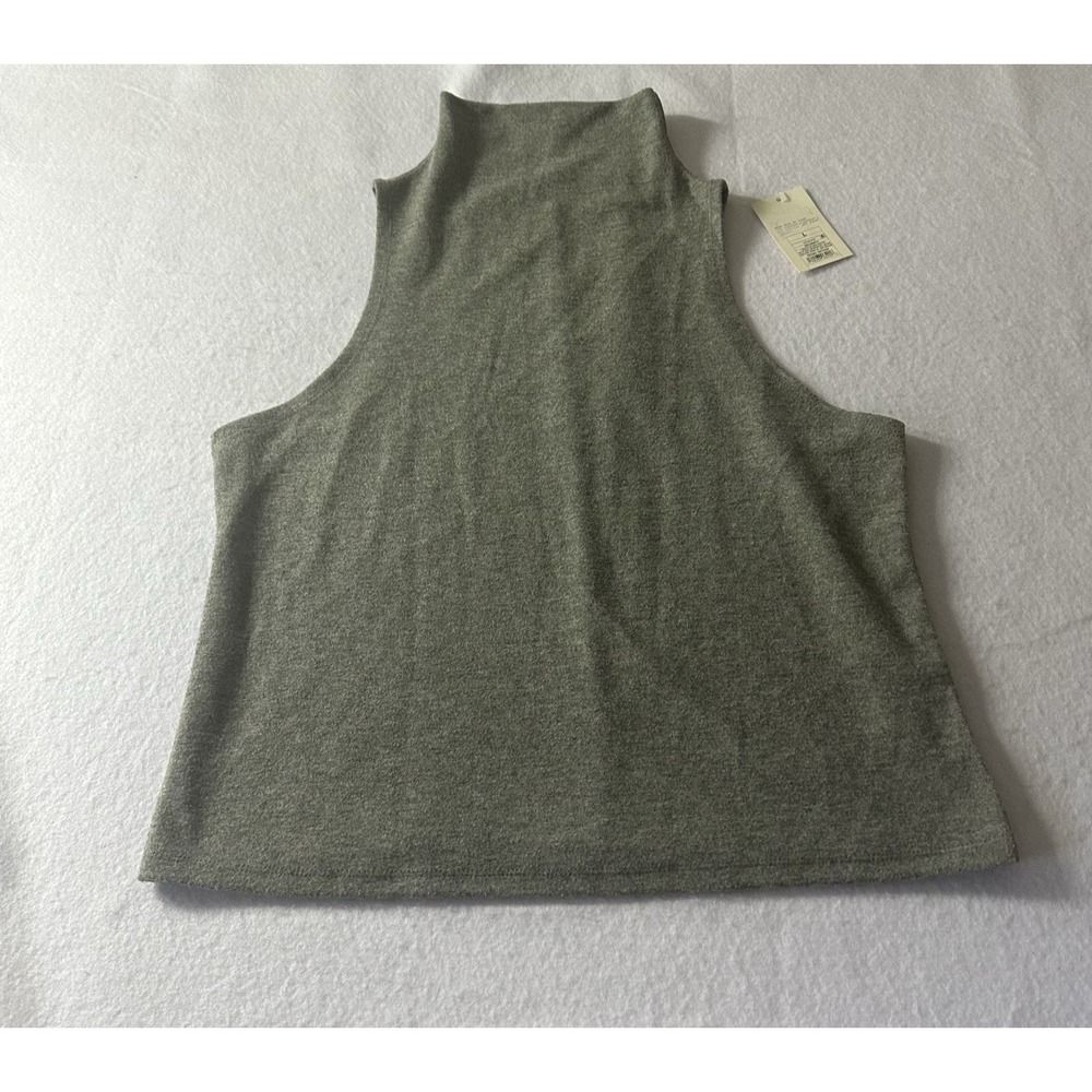 A New Day Women's Sleeveless Turtleneck Size L Grey NWT